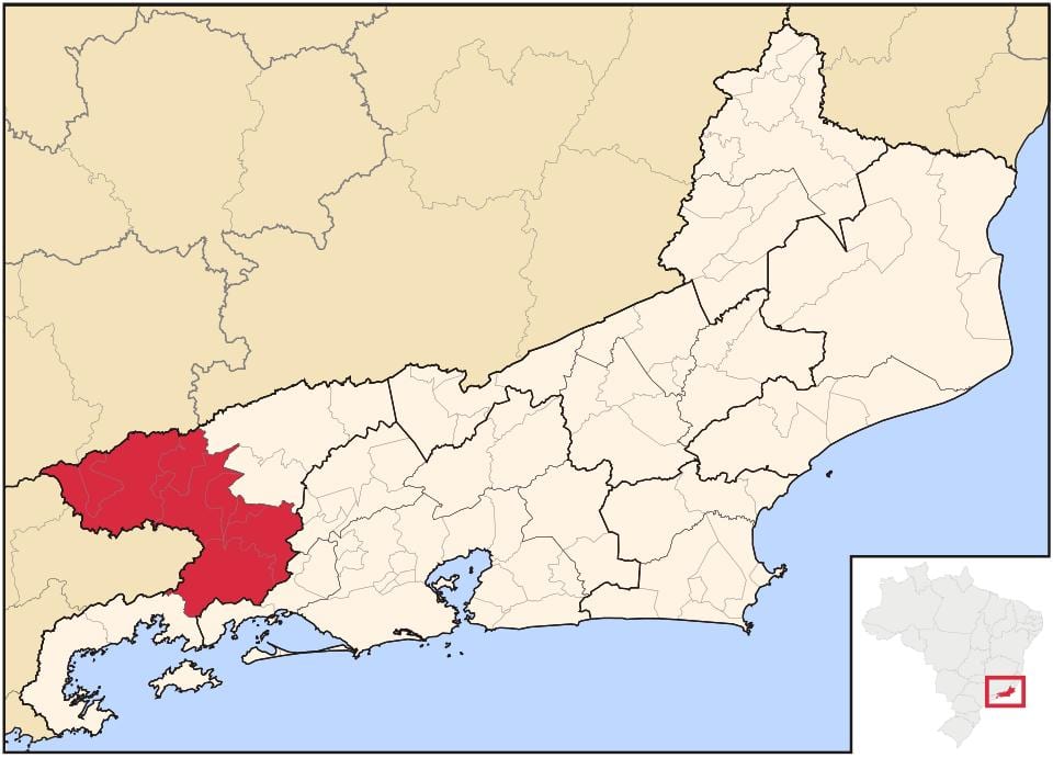 Mappa di Vale do Paraíba Fluminense