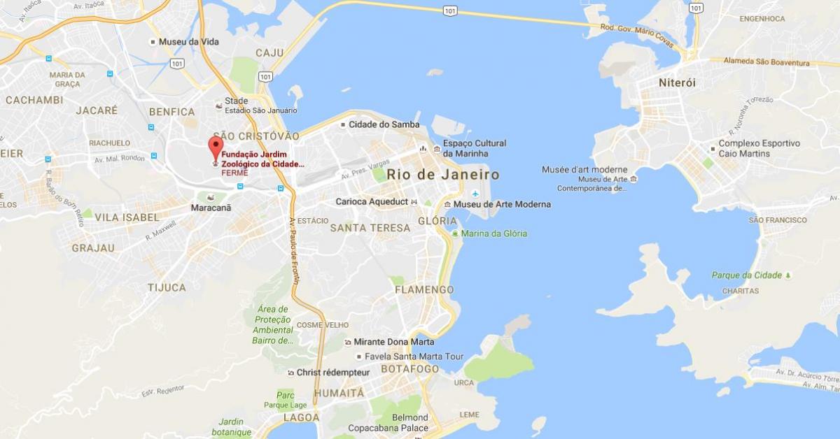 Mappa di Zoo di Rio de Janeiro