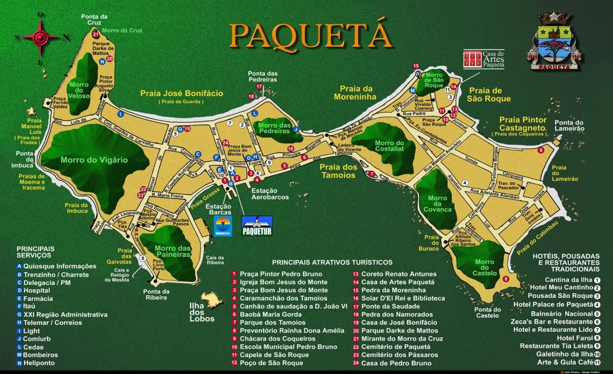 Mappa dell'Île de Paquetá