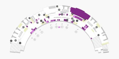 Mappa di aeroporto Galeão Terminal 1 Livello 0