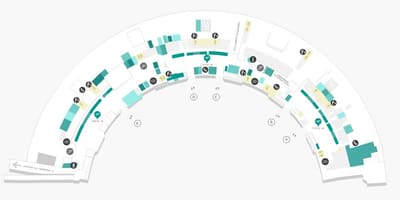 Mappa di aeroporto Galeão Terminal 1 Livello 1