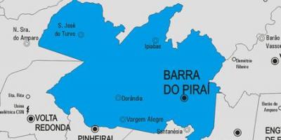 Mappa di Barra do Piraí comune