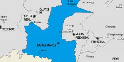 Mappa di Barra Mansa comune