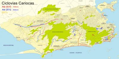 Mappa delle piste ciclabili di Rio de Janeiro