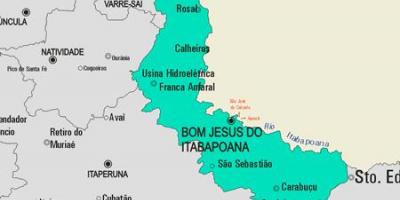 Mappa di Bom Jesus do Itabapoana comune