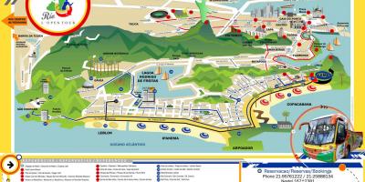 Mappa di Bus Turistico di Rio de Janeiro