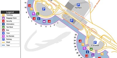 Mappa di aeroporto Internazionale di Rio de Janeiro