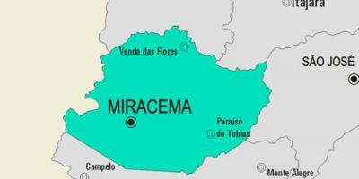 Mappa di Miracema comune