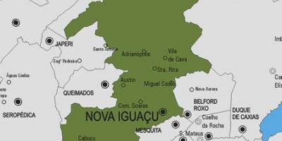 Mappa di Nova Iguaçu comune