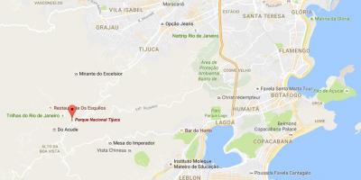 Mappa di parco nazionale di Tijuca