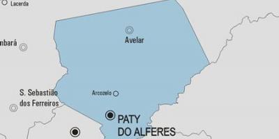 Mappa di Paty do Alferes comune