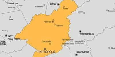 Mappa di Petrópolis comune