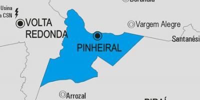 Mappa di Pinheiral comune