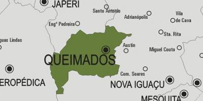 Mappa del comune Queimados