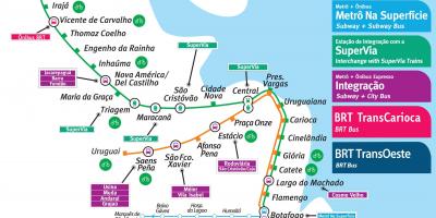 Mappa di Rio de Janeiro metropolitana