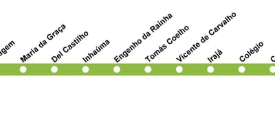 Mappa di Rio de Janeiro metropolitana Linea 2 (verde)