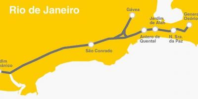 Mappa di Rio de Janeiro della metropolitana - Linea 4