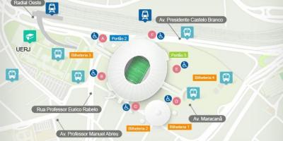 Mappa di stadio Maracanã accès