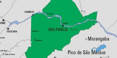 Mappa di São Francisco de Itabapoana comune