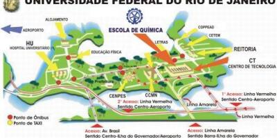 Mappa della università Federale di Rio de Janeiro
